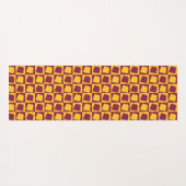 Arizona Pop Art Checkerboard Pattern Maroon Gold Yogamatte (Rückseite (Horizontal))