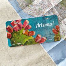 Arizona Prickly Birne Car Plate