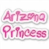 Arizona Princess Pink Sticker (Vorderseite)