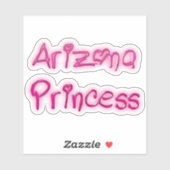 Arizona Princess Pink Sticker (Blatt)