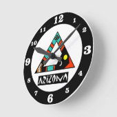 Arizona Pyramid Numbered Runde Wanduhr (Winkel)