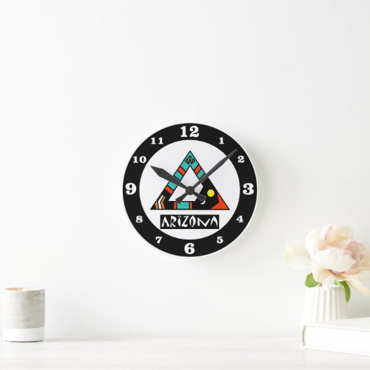 Arizona Pyramid Numbered Runde Wanduhr (Zuhause)