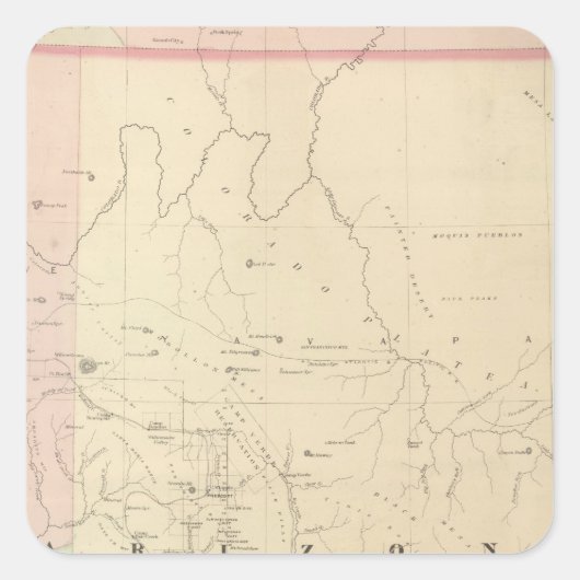 Arizona Quadratischer Aufkleber (Vorderseite)