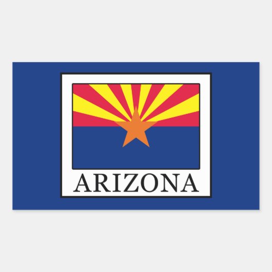 Arizona Rechteckiger Aufkleber (Vorderseite)