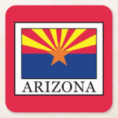 Arizona Rechteckiger Pappuntersetzer (Vorderseite)