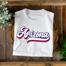Arizona Red White and Blue Vintag Script T - Shirt