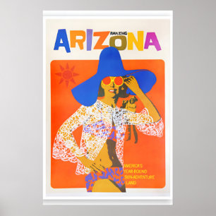 Arizona Reiseplakat Retro-Kunstausdruck  (ZT584)a Poster