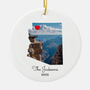 Arizona Road Trip Vacation Foto Rotes Herz Keramik Ornament