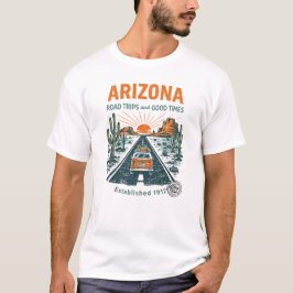 Arizona Road Trips Retro Desert Design T-Shirt