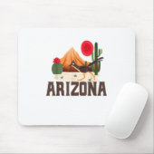 Arizona Roadrunner Retro Boho Desert Cactus Mousepad (Mit Mouse)