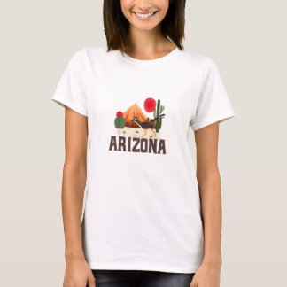 Arizona Roadrunner Retro Boho Wüstenkaktus T-Shirt