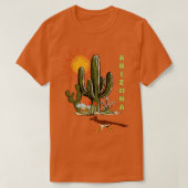 Arizona Roadrunner Wüste Cactus TShirt (Design vorne)