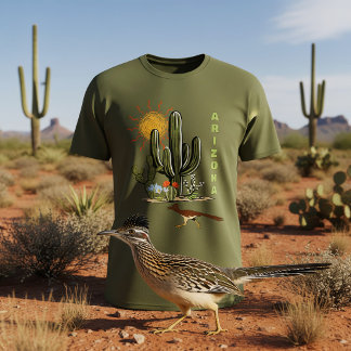 Arizona Roadrunner Wüstenkaktus T-Shirt