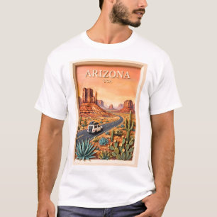 Arizona Roadtrip Vintage Monument Valley Wüste T-Shirt