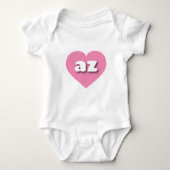 Arizona rosa Herz - I Liebe az Baby Strampler (Vorderseite)