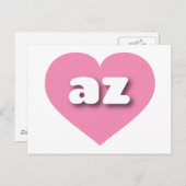Arizona rosa Herz - I Liebe az Postkarte (Vorne/Hinten)