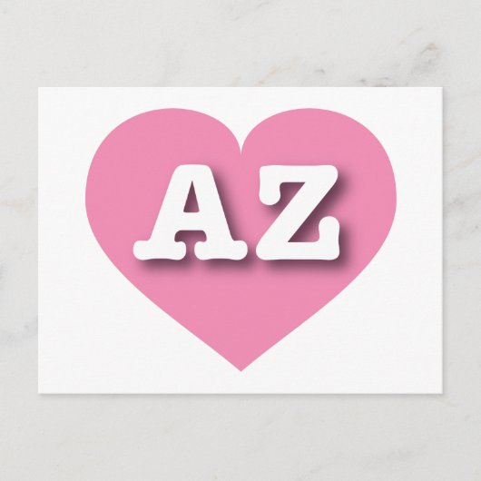Arizona Rosa Herz - I Liebe AZ Postkarte (Vorderseite)