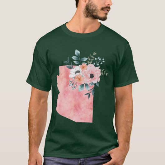 Arizona Rosa Wasserfarbe Oversifiziert T-Shirt (Vorderseite)