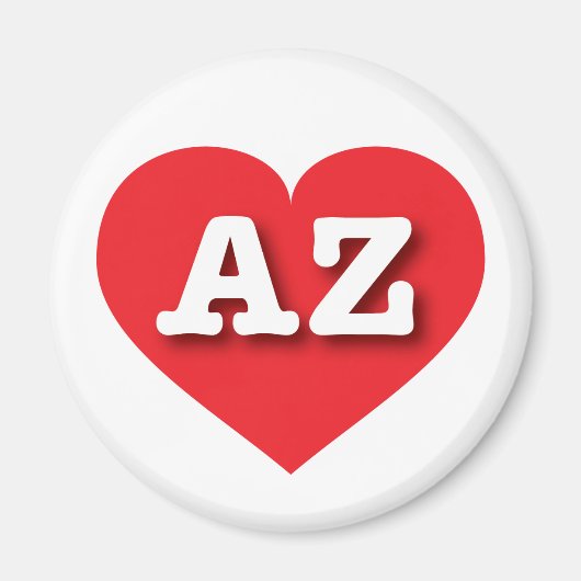 Arizona Rotes Herz - I Liebe AZ Magnet (Vorne)