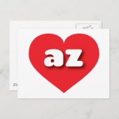 Arizona rotes Herz - I Liebe az Postkarte (Vorne/Hinten)