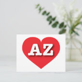 Arizona Rotes Herz - I Liebe AZ Postkarte (Stehend Vorderseite)
