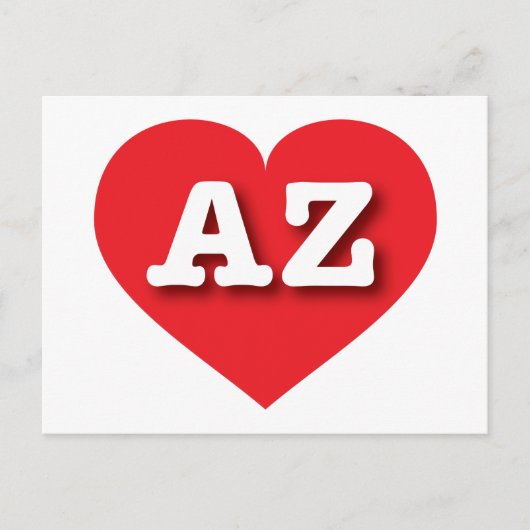 Arizona Rotes Herz - I Liebe AZ Postkarte (Vorderseite)