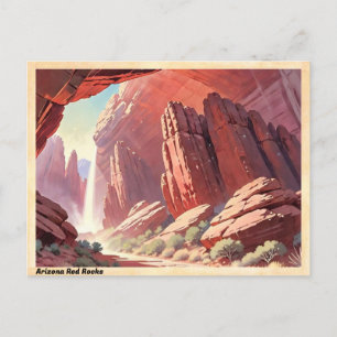 Arizona Rotes Rock Vintage Postkarte