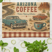 Arizona Route 66 Desert Diner Roadside Stil Geschirrtuch (Gefaltet)