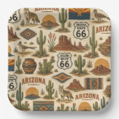 Arizona Route 66 Desert Fiesta Pappteller (Vorderseite)