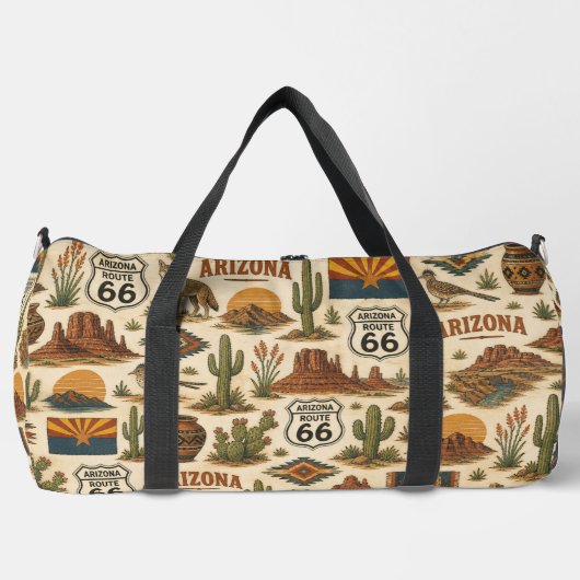 Arizona Route 66 Desert-Wochenende Duffle Bag (Vorderseite)