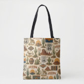 Arizona Route 66 Markt Nomade Tasche (Vorderseite)
