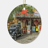 Arizona Route 66 rustikales Retro-Geschäft Keramikornament (Links)