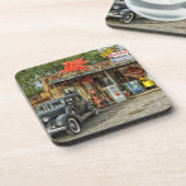 Arizona Route 66 rustikales Retro-Geschäft Untersetzer (Linke Seite)