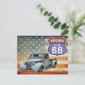 Arizona Route 66 Schild Postkarte (Stehend Vorderseite)