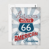 Arizona Route 66 Vintag Amerika Postkarte (Vorne/Hinten)