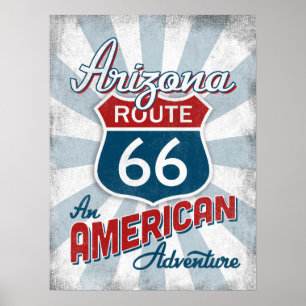 Arizona Route 66 Vintage Amerika Poster