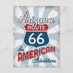 Arizona Route 66 Vintage Amerika Postkarte
