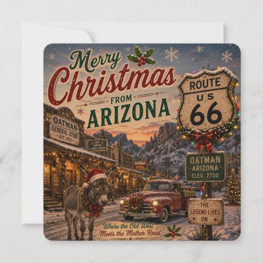 Arizona Route 66 Weihnachtsgrüße (Vorderseite)