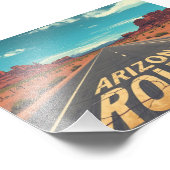 Arizona Route Desert Road Graphic Art Fotodruck (Ecke)