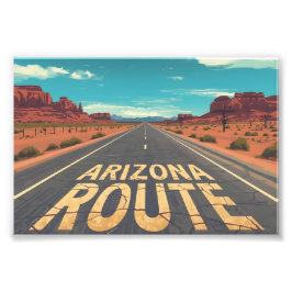 Arizona Route Desert Road Graphic Art Fotodruck