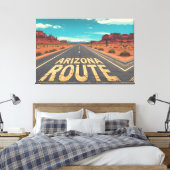 Arizona Route Desert Road Graphic Art Leinwanddruck (Insitu (Schlafzimmer))