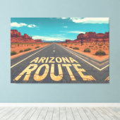 Arizona Route Desert Road Graphic Art Leinwanddruck (Insitu (Holzboden))