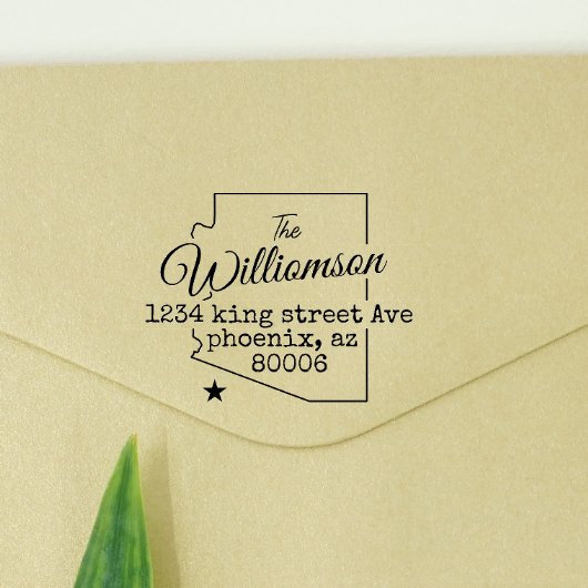 Arizona Rücksendeadresse Briefmarke Permastempel