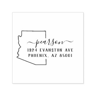 Arizona Rücksendeadresse Briefmarke Selbsteindruck Permastempel