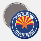 Arizona-RundEmblem Magnet (Vorderseite/Rückseite)
