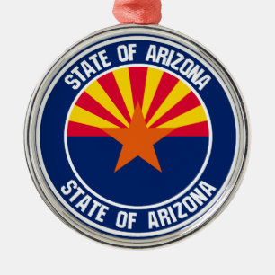 Arizona-RundEmblem Ornament Aus Metall