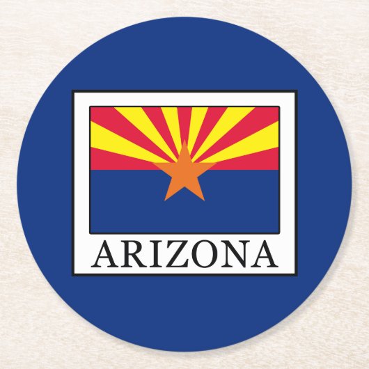 Arizona Runder Pappuntersetzer (Vorderseite)