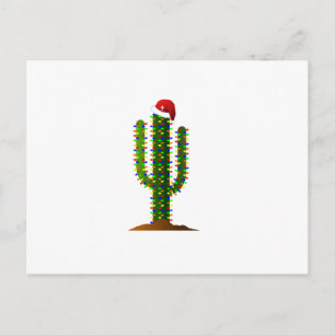 Arizona Saguaro Cactus Christmas Lights Feiertagspostkarte