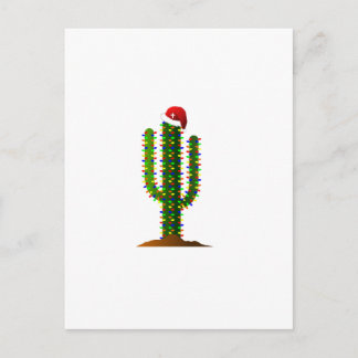 Arizona Saguaro Cactus Christmas Lights Feiertagspostkarte
