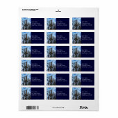 Arizona Saguaro Cactus Concentric Circle Mosaic Adressaufkleber (Vorne)